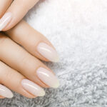 Manicured nails and Soft hands skin wide banner. Beauty treatmen